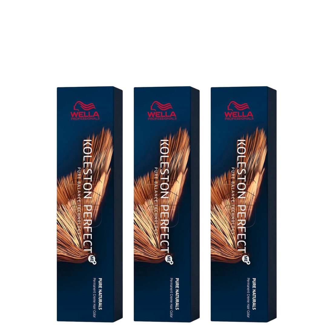 Wella Professionals Haarfarbe Koleston Pure Naturals 3x 60 ml, 3-tlg.