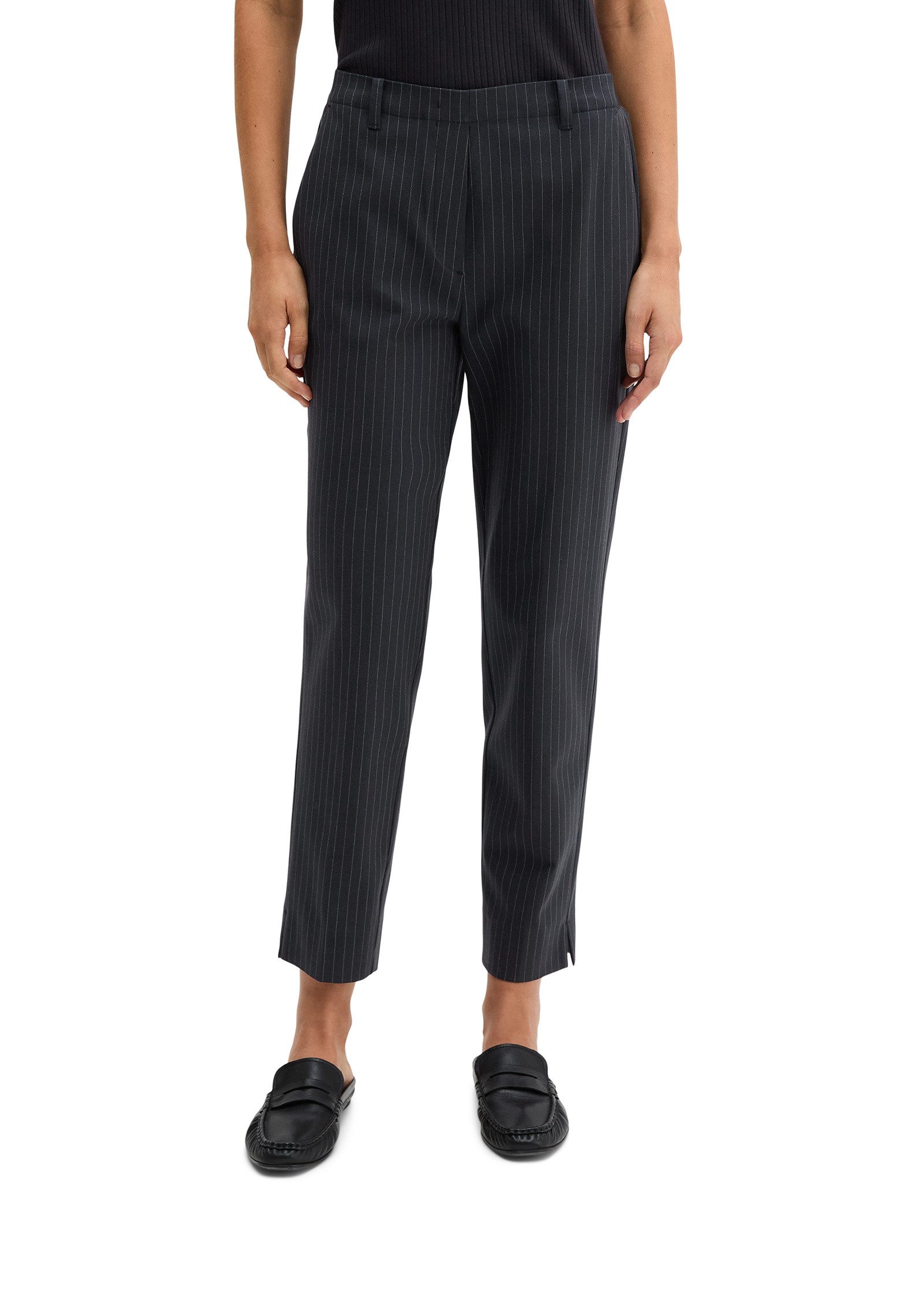 Chinohose aus garngefärbtem Organic-Cotton-Viskose-Mix