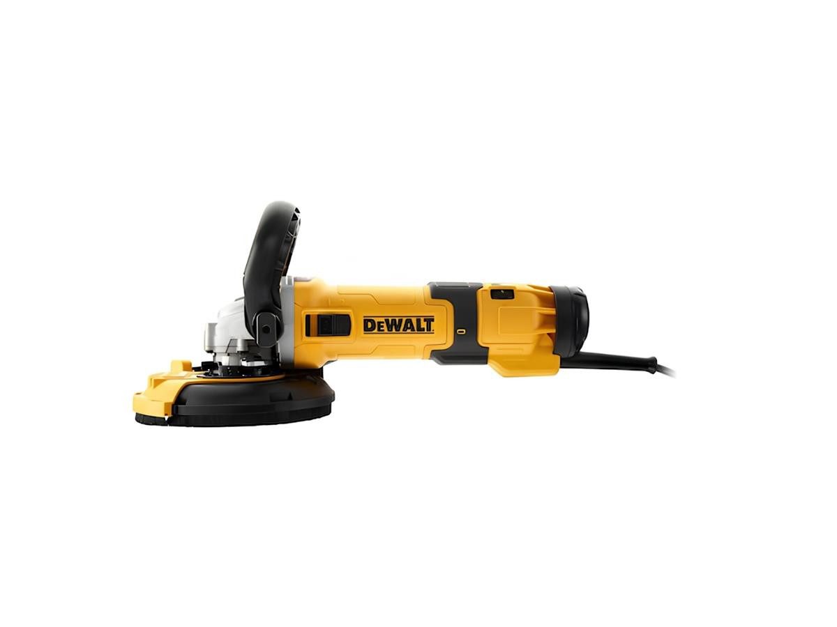 DeWalt Winkelschleifer 125mm 1500W, 1500 W Motorleistung, werkzeugloser Wechsel durch Schnellspannflansch