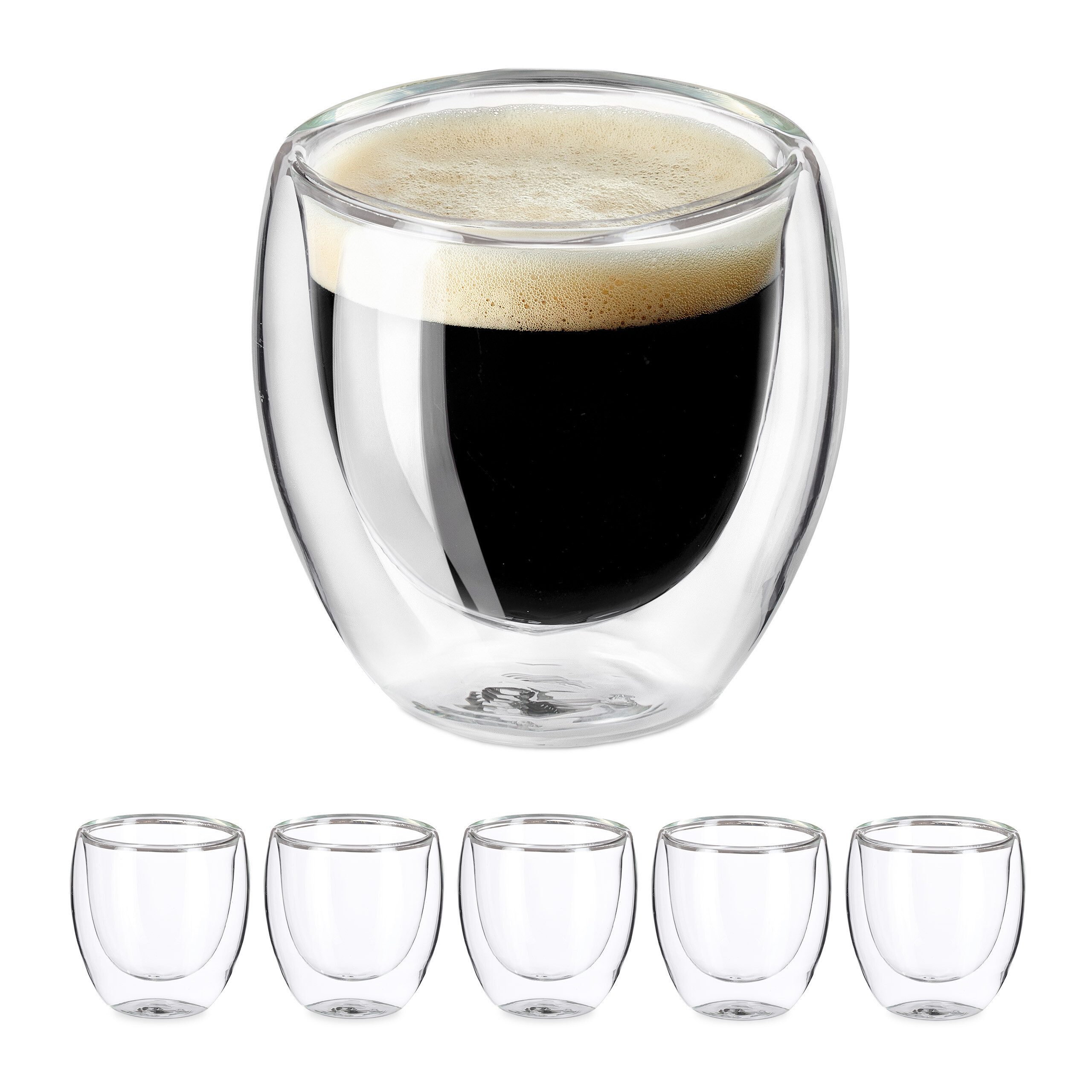Espressoglas Doppelwandige Espresso Gläser 6er Set