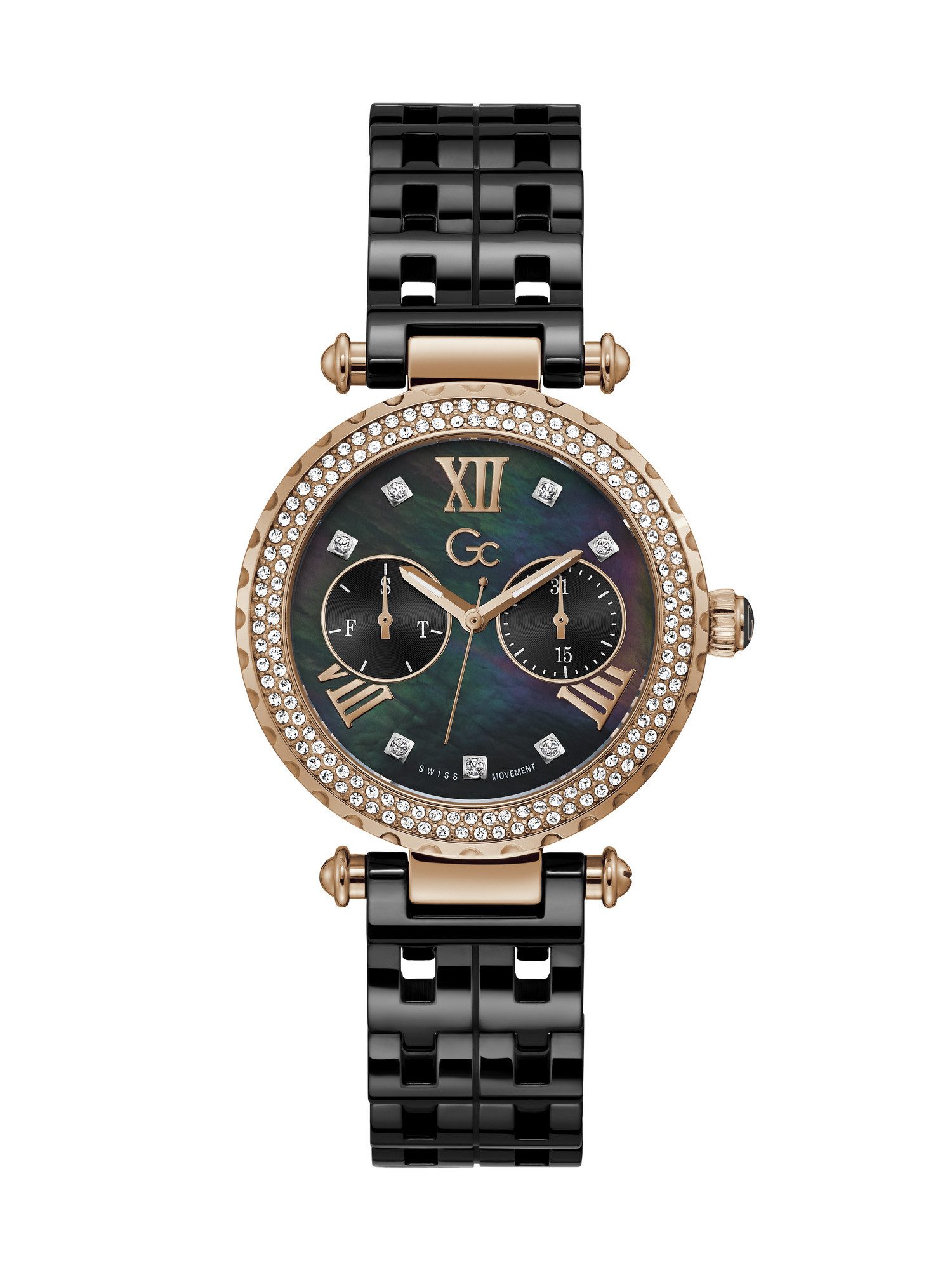 Guess Collection Quarzuhr Gc PrimeChic, (1-tlg), Quarzuhr mit Wochentags- und Datumsanzeige