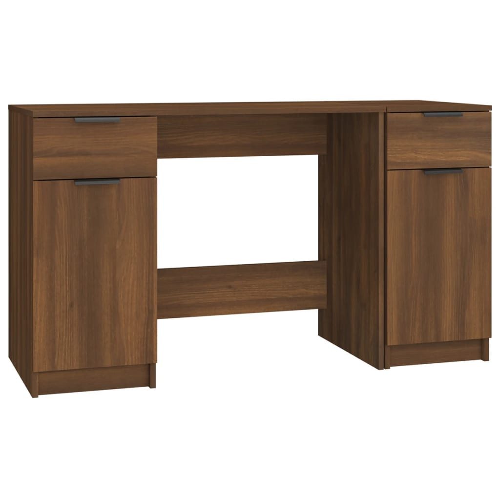 vidaXL Schreibtisch Schreibtisch mit Beistellschrank Braun günstig online kaufen