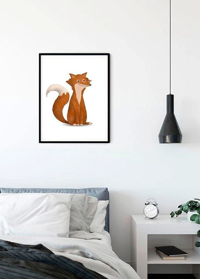 Komar Poster Cute Animal Fox, Tiere (1 St), Kinderzimmer, Schlafzimmer,  Wohnzimmer | Poster