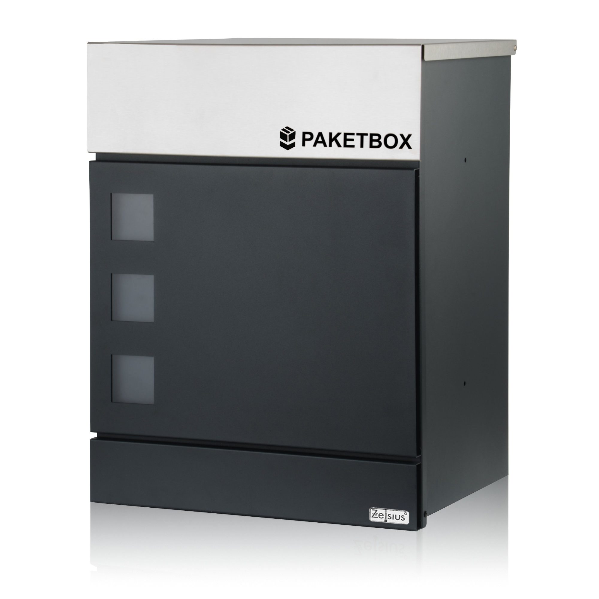 Zelsius Paketbriefkasten Briefkasten Jordan mit Paketfach, pulverbeschichte günstig online kaufen