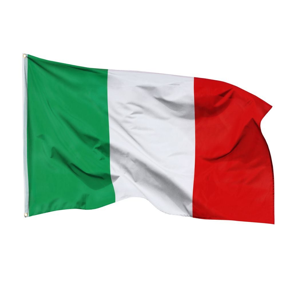 PHENO FLAGS Flagge Italien Flagge Italienische Fahne Nationalflagge Italia (Hissflagge für Fahnenmast), Inkl. 2 Messing Ösen