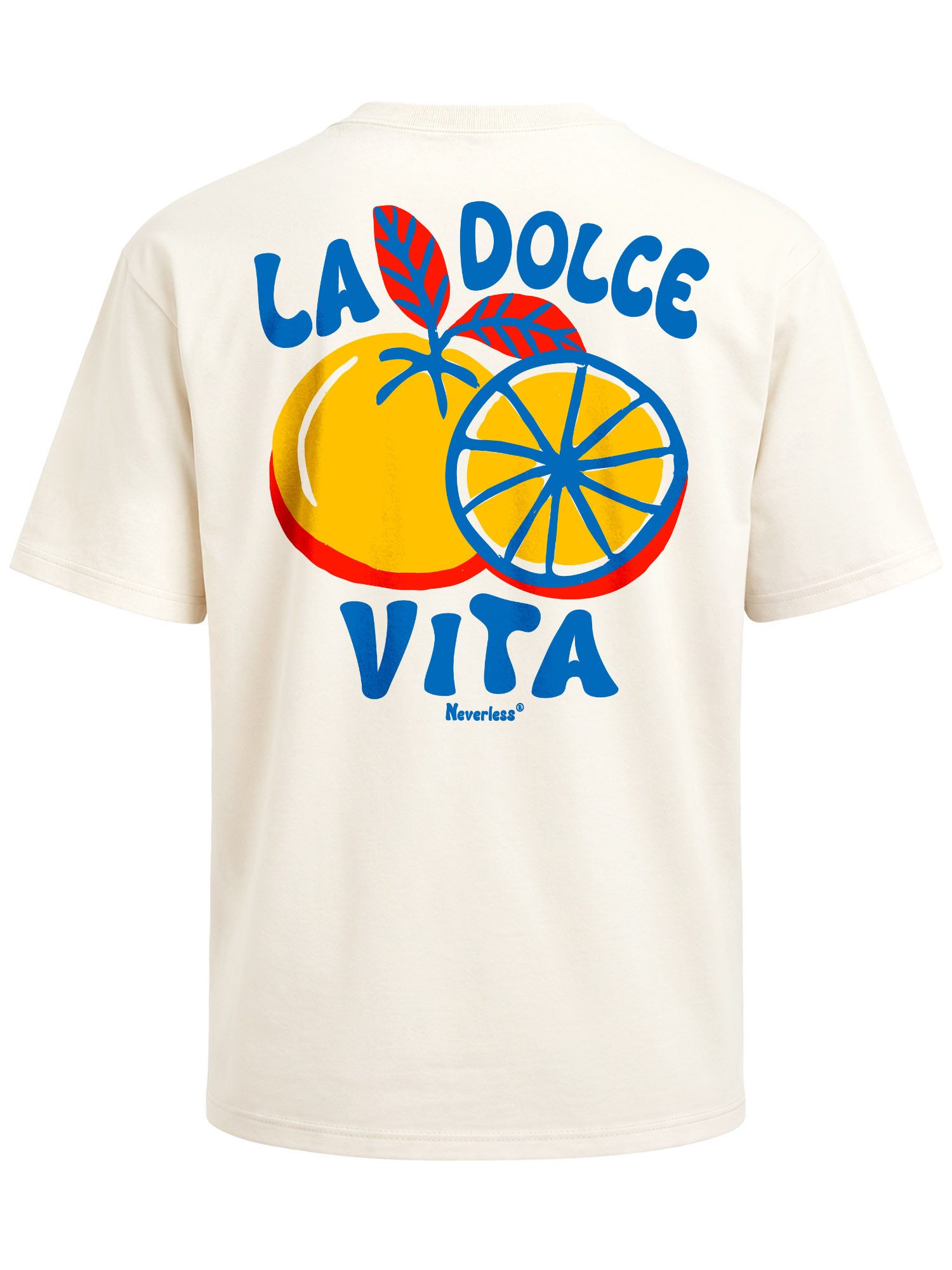 Neverless Oversize-Shirt Herren T-Shirt - La dolce Vita - Oversized Relaxed Fit Sommer mit Print