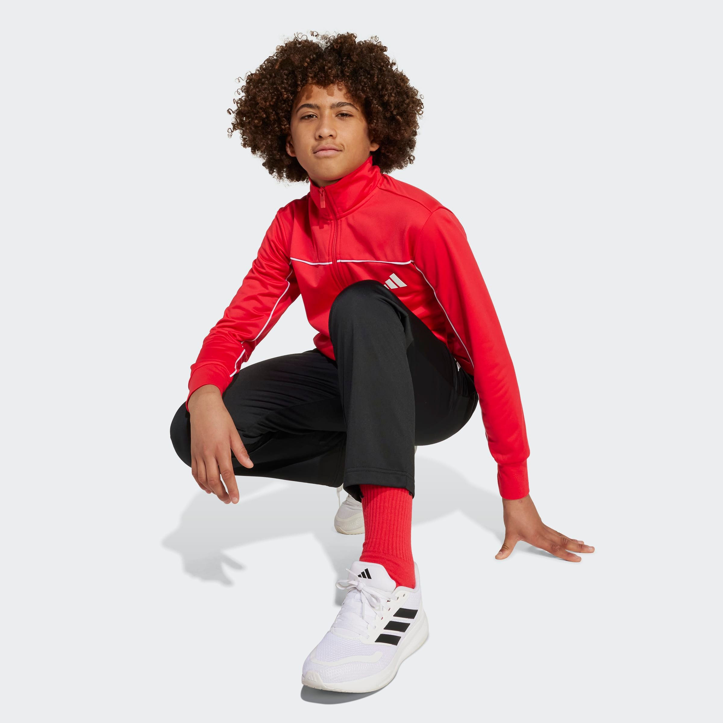 adidas Sportswear Trainingsanzug J CP TR TS (2-tlg), für Kinder und Teens, zweiteiliges Set, mit Stehkragen