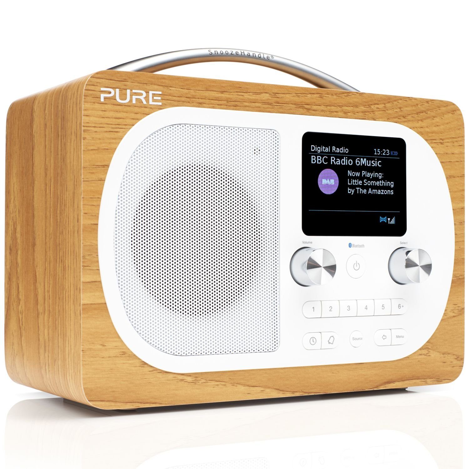 Pure Evoke H4 Oak Digitalradio Digital- (DAB) Bluetooth-Streaming EU/UK UKW-Küchenradio DAB