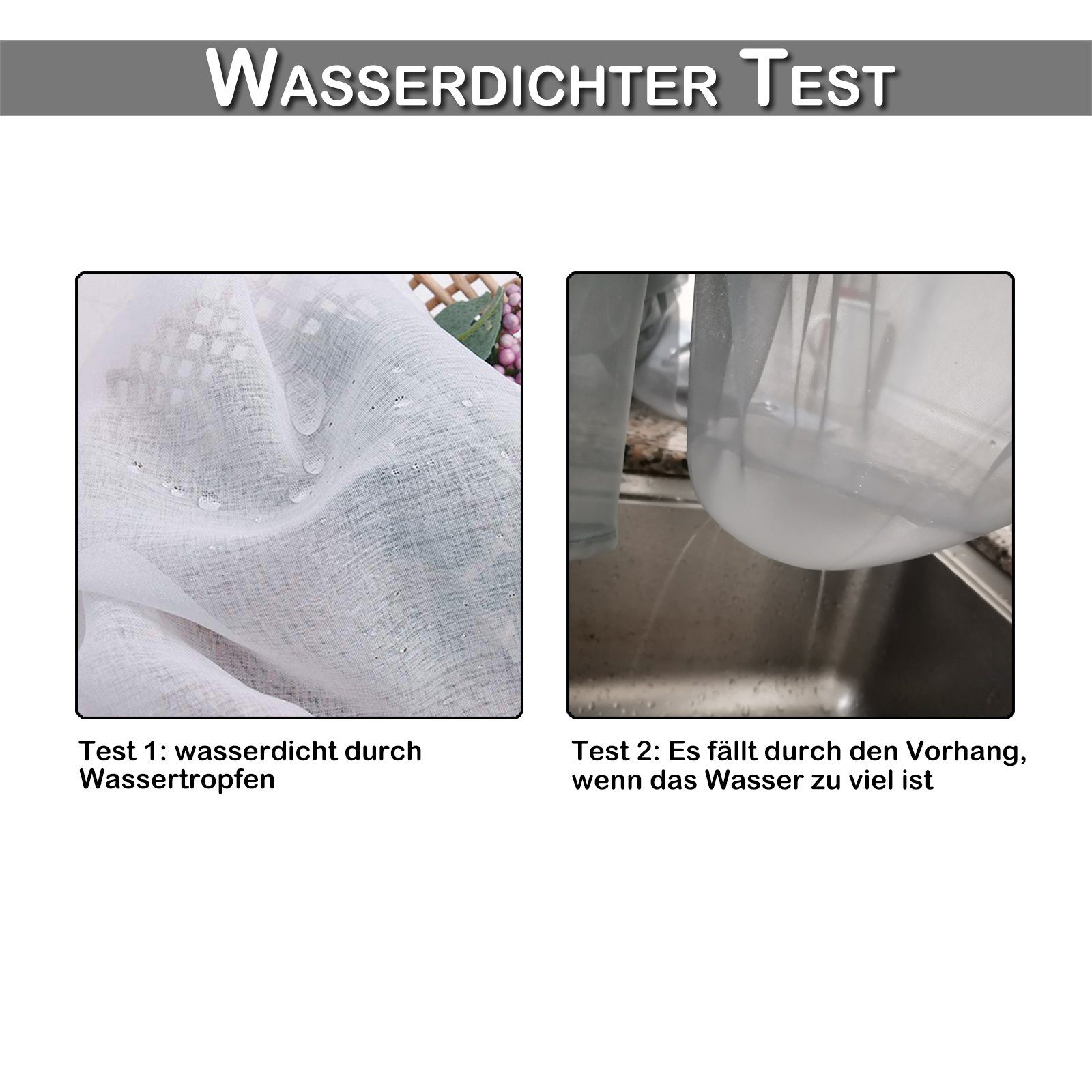 Rosnek Outdoorvorhang Vorhang Weiß – Blickdicht, Wasserabweisend & mit Ösen für Terrasse (1 St), Balkon Sichtschutz mit UV-Schutz und Windschutz für außen