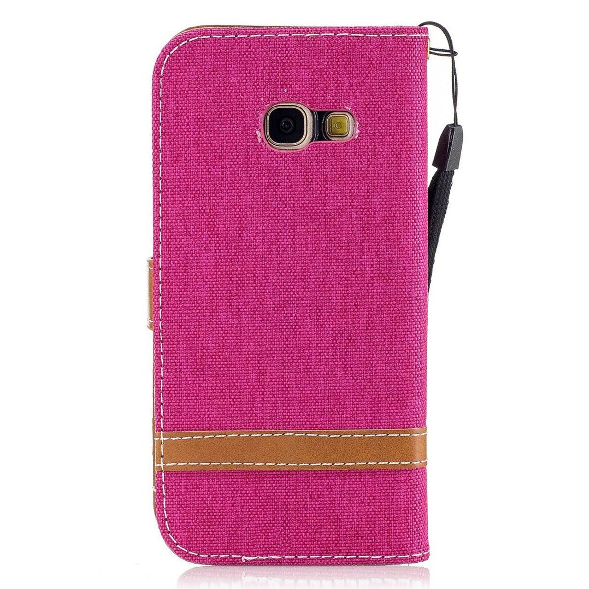 König Design Handyhülle Samsung Galaxy A3 (2017), Samsung Galaxy A3 (2017) Handyhülle Bookcover Rosa