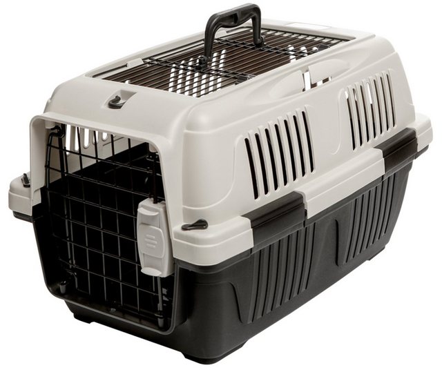 Dehner Tiertransportbox Hunde-Transportbox / Katzen-Transportbox Robbi, 35 x 37 x 57 cm, komfortabler Transport für Haustiere