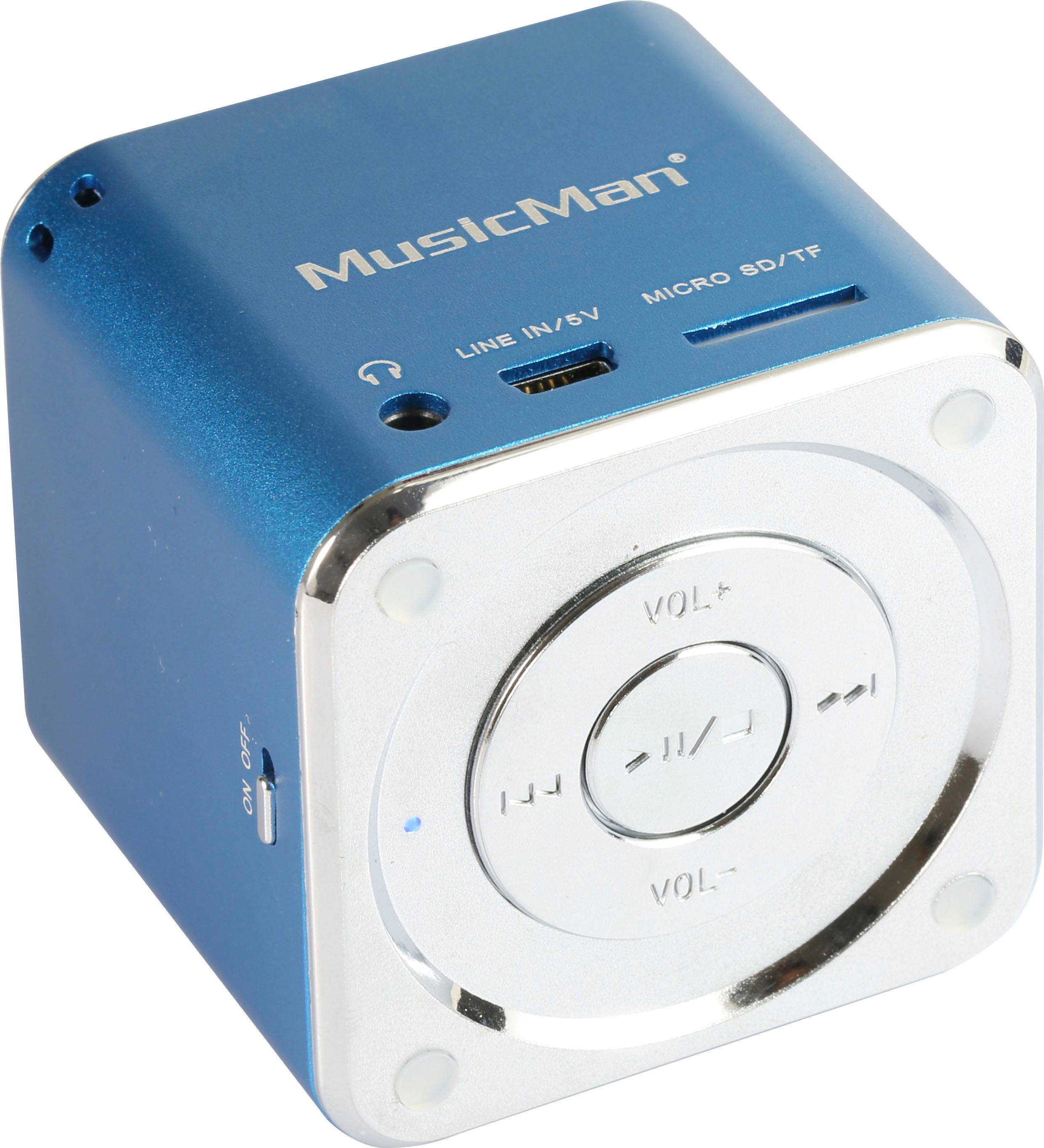 MusicMan Soundstation (3 Portable-Lautsprecher Technaxx Mini W) blau