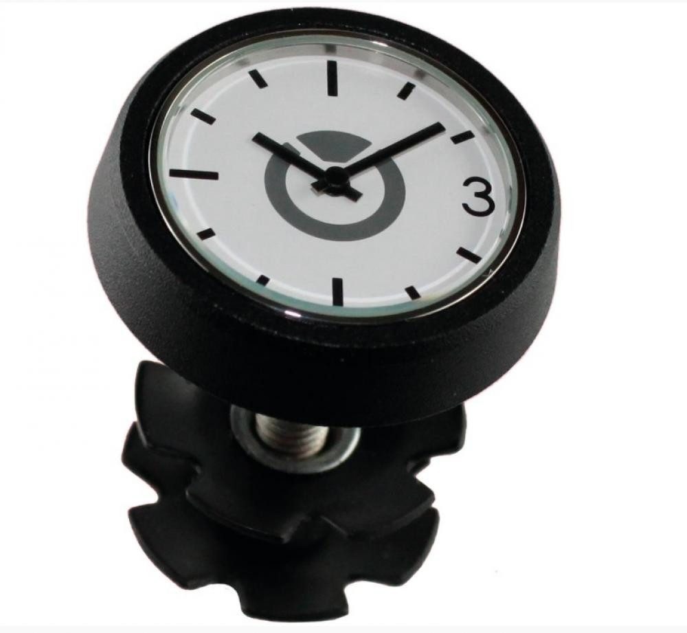 by.schulz Fahrradlenker By,Schulz Ahead Kappe Uhr schwarz - Vorbaukappe mit integrierter Clock