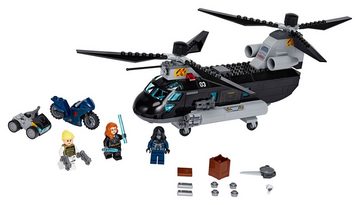 LEGO® Konstruktionsspielsteine LEGO® Marvel - Black Widows Hubschrauber-Verfolgun, (Set, 271 St)