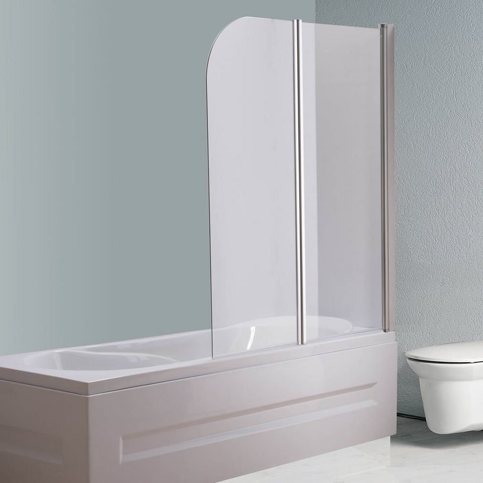 Melko Badewannenaufsatz »Badewannenaufsatz Duschwand Duschkabine ESG Sicherheitsglas Nano Versiegelt Duschabtrennung Duschtrennwand Seitenwand…