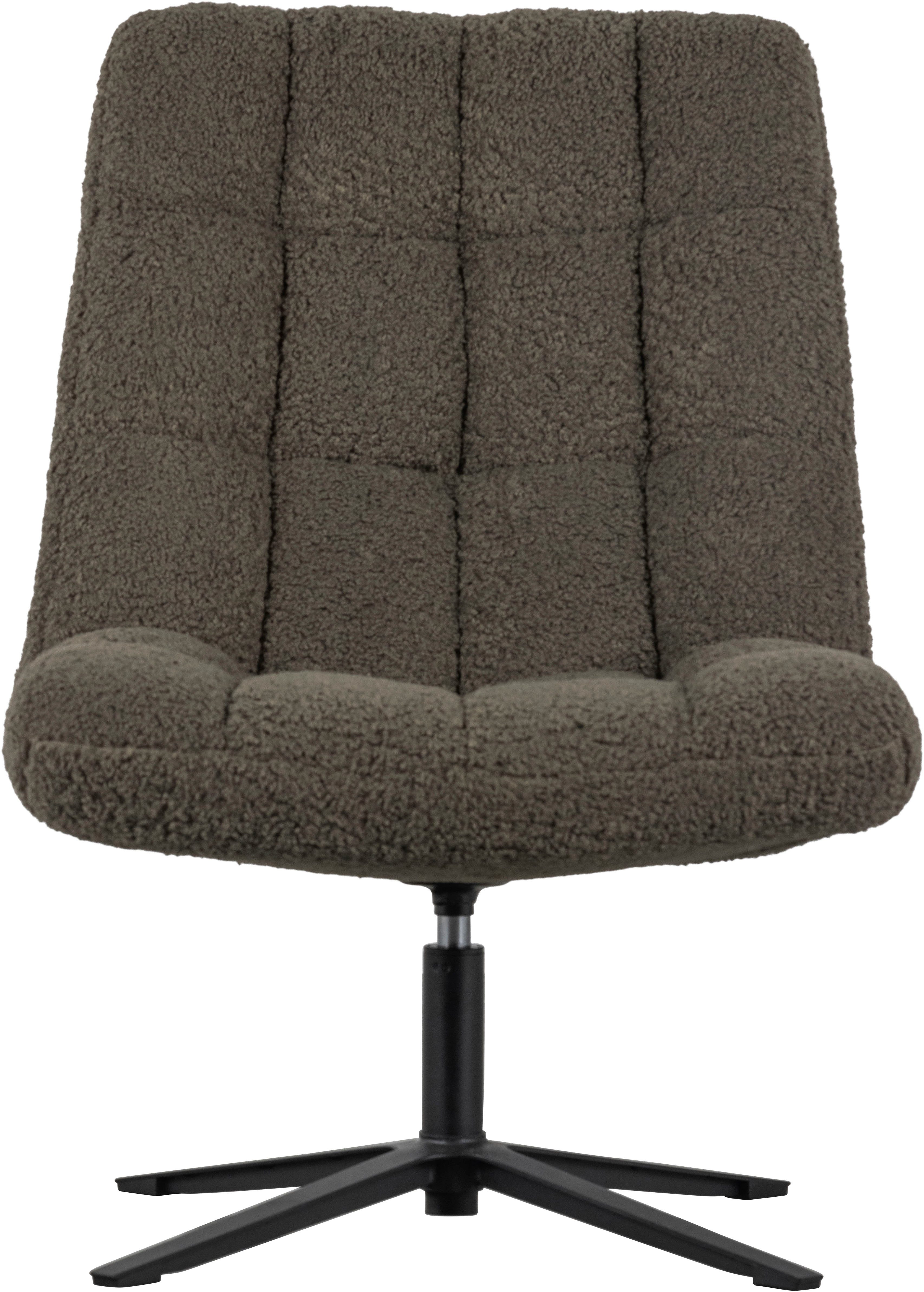 WOOOD Drehsessel Job mit Teddy-Bezug und Drehmechanismus B 70 x T 85 x H 101 cm, Sehr hohe Verschleißfestigkeit, Tragkraft 140 kg, 360° Drehmechanismus