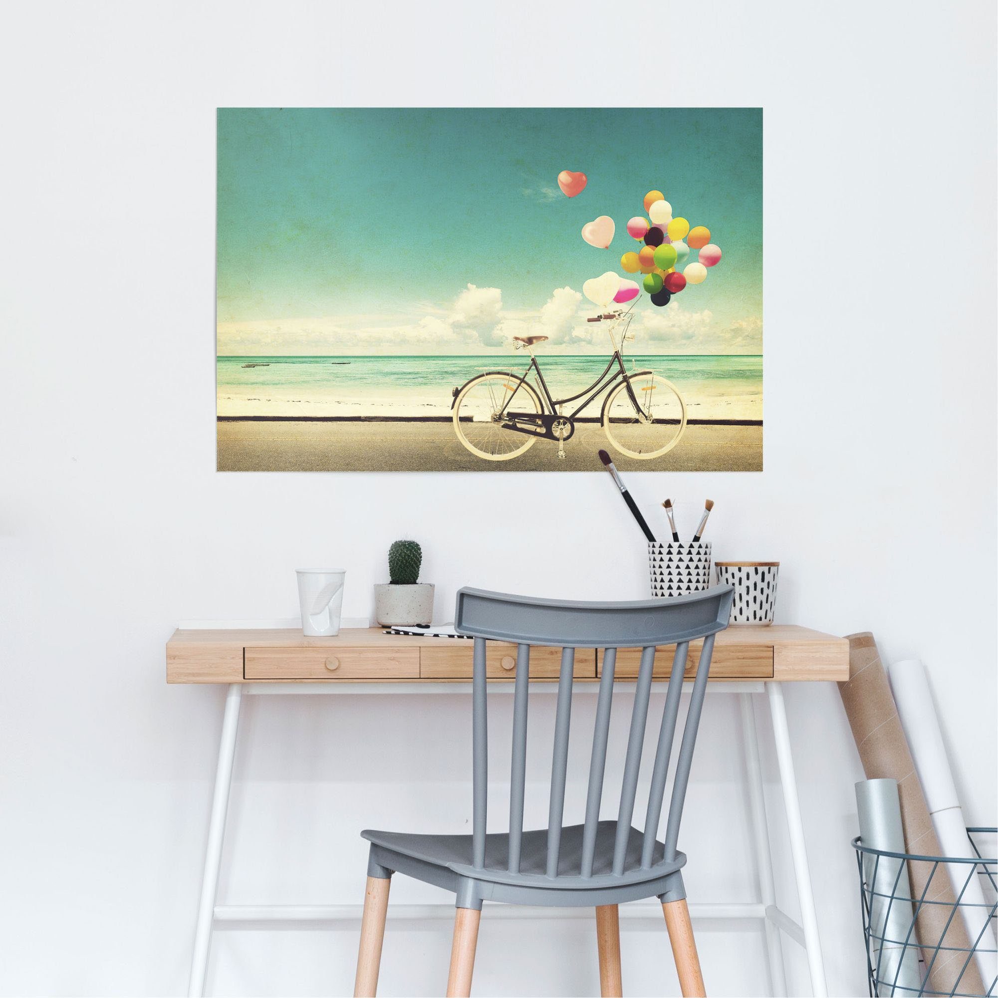 Reinders! Poster Luftballon Fahrrad, (1 St)