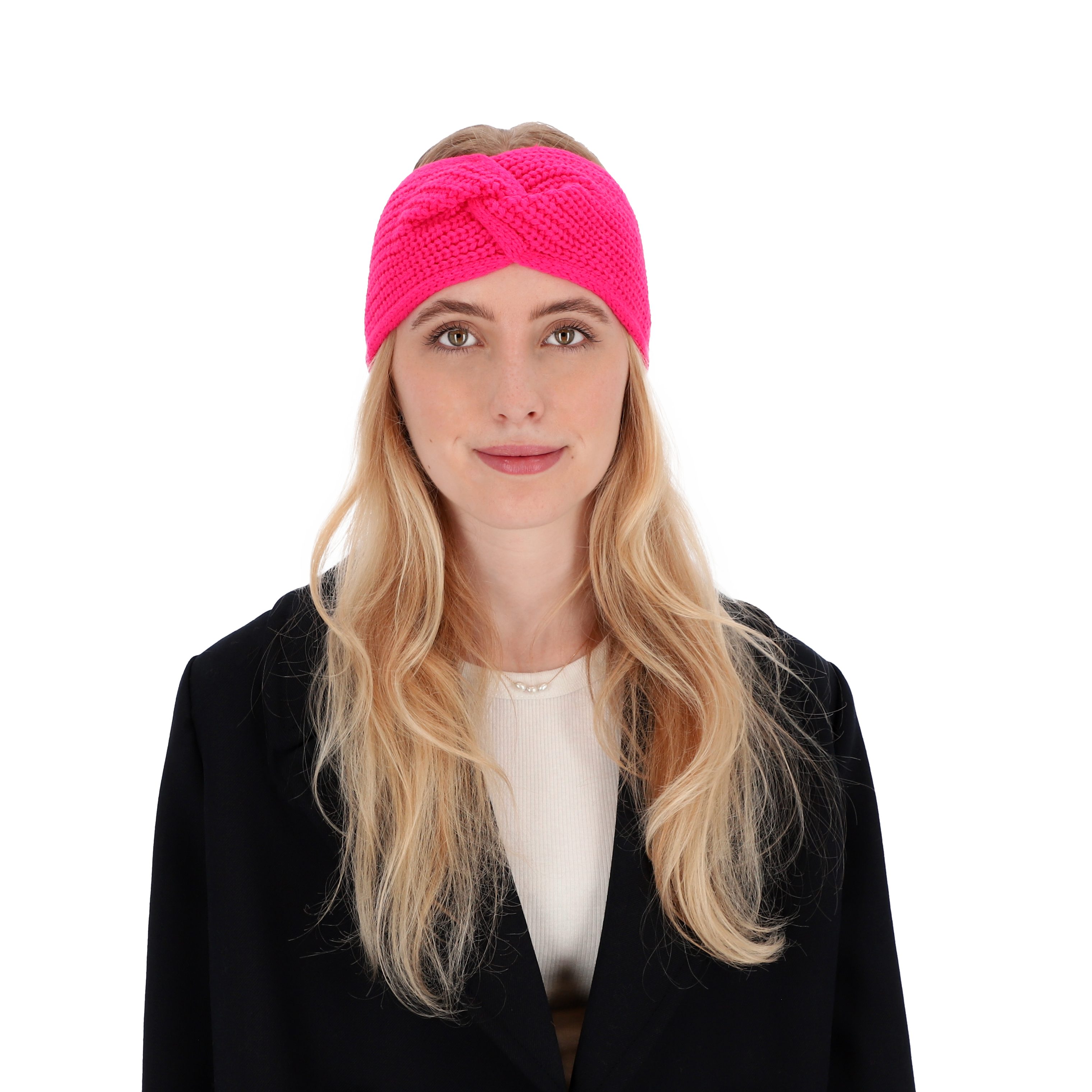 halsüberkopf Accessoires Stirnband Strick-Stirnband mit Rippe mit optischen günstig online kaufen