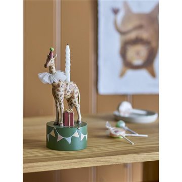 Bloomingville Kerzenständer Flor Zirkusgiraffe, 25cm Polyresin Kerzenhalter für Kindergeburtstag