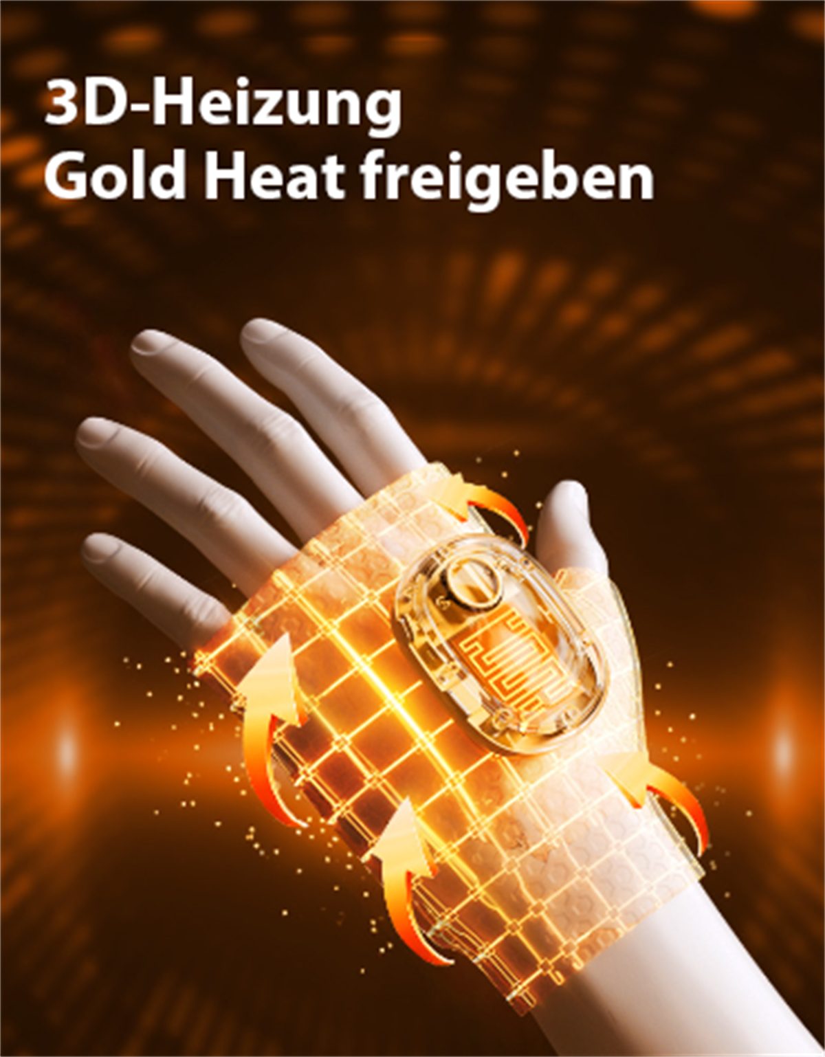 wasserdichte, carefully Reithandschuhe Warme, einstellbarer Temperatur selected beheizte mit Handschuhe Schwarz