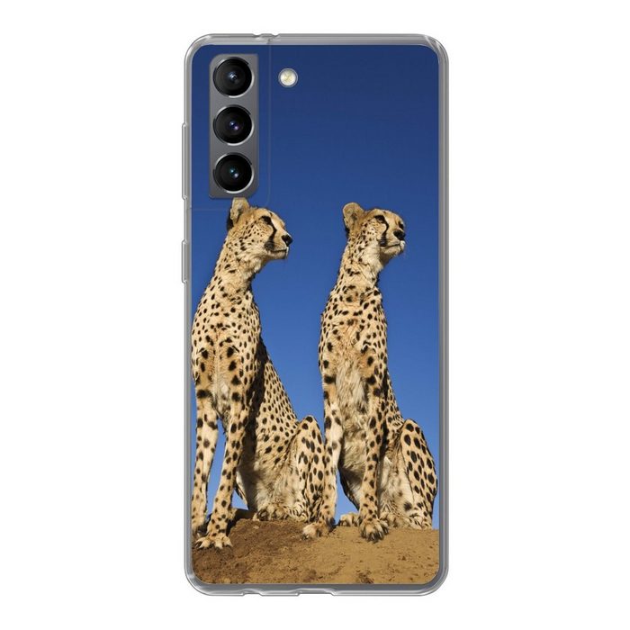 MuchoWow Handyhülle Wilde Geparden Phone Case Handyhülle Samsung Galaxy S21 Silikon Schutzhülle