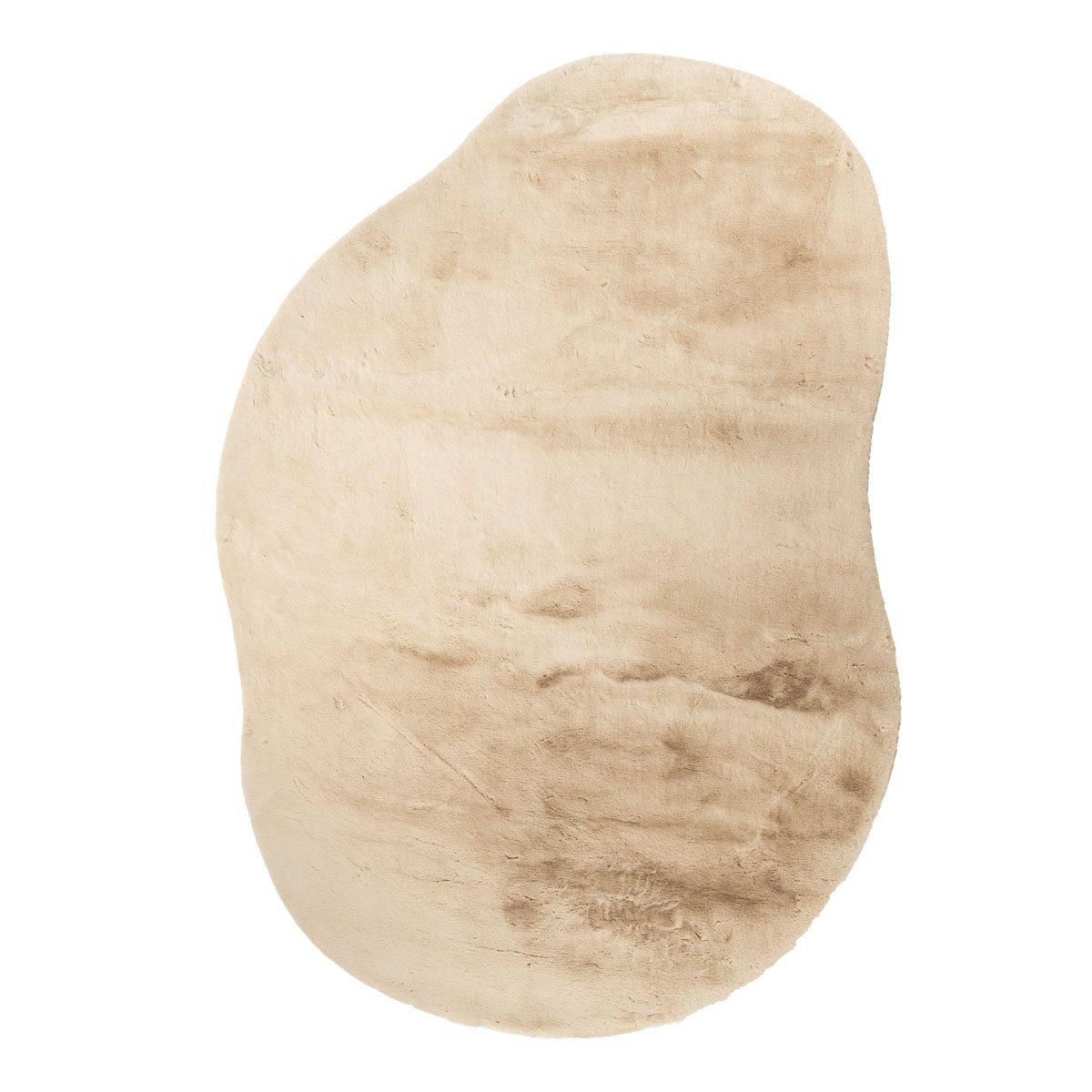 LEVEN Lifestyle Teppich Kuschelteppich 300 x 230 cm beige organische Form, organisch