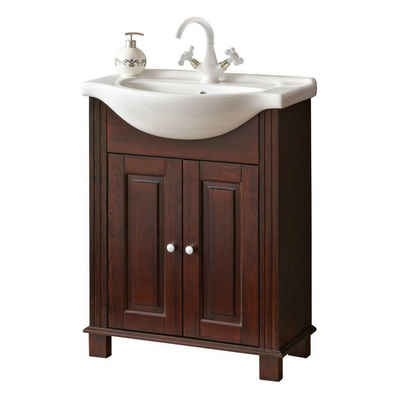 JVmoebel Waschtisch, Brauner Hochwertige Waschbecken Badezimmer Möbel 65cm