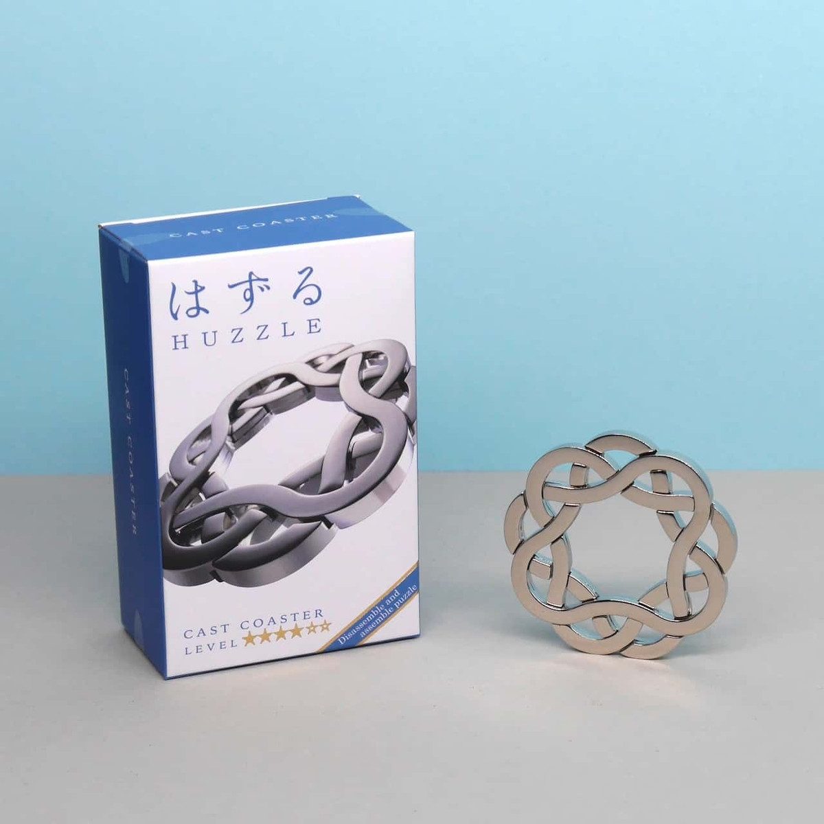 Hanayama Spiel HUZZLE CAST COASTER - tolles Metallpuzzle, Knobelspiel, Metallpuzzle