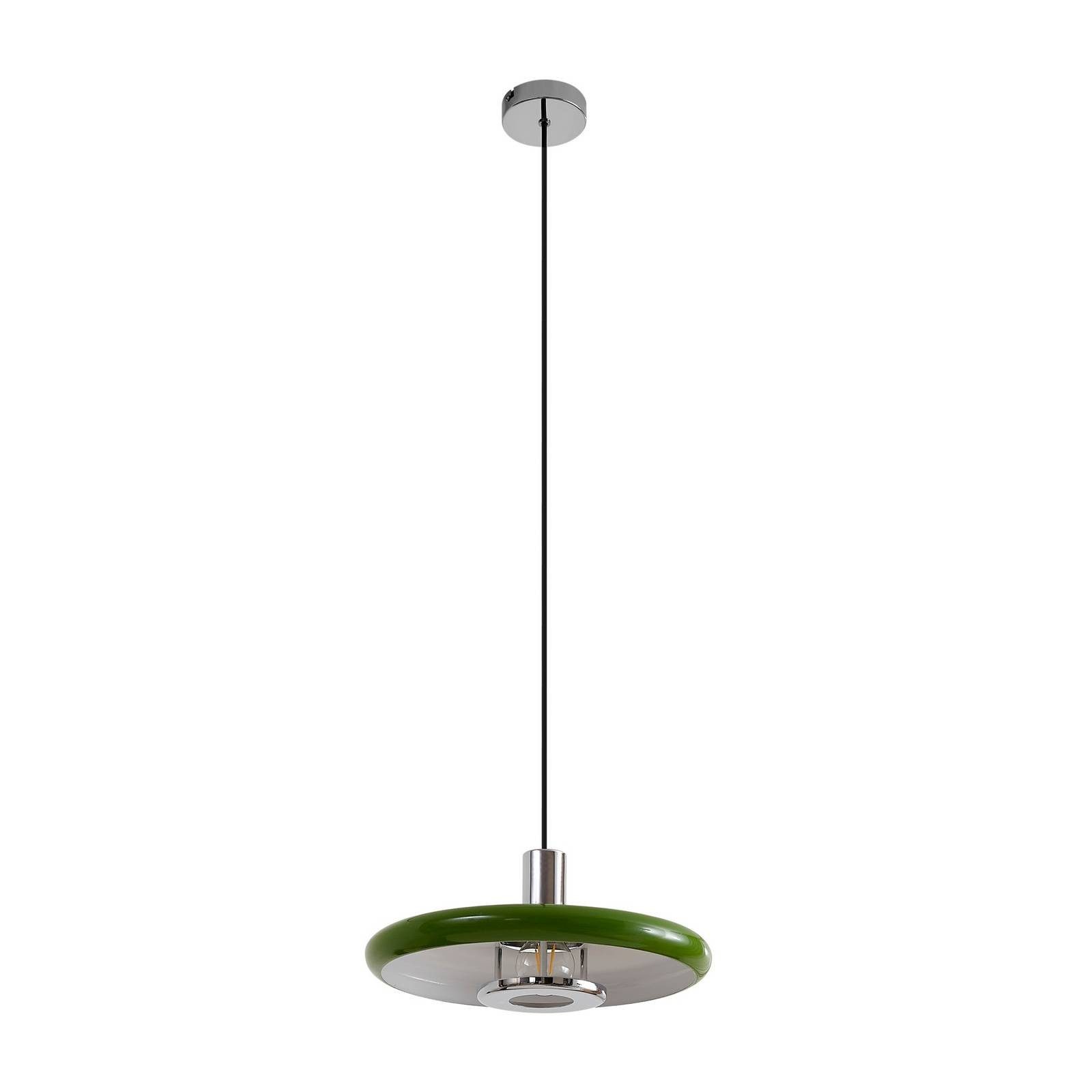 Lindby Hängeleuchte Branford, Metall, Grün IP20, 1 x 15 W LED günstig online kaufen