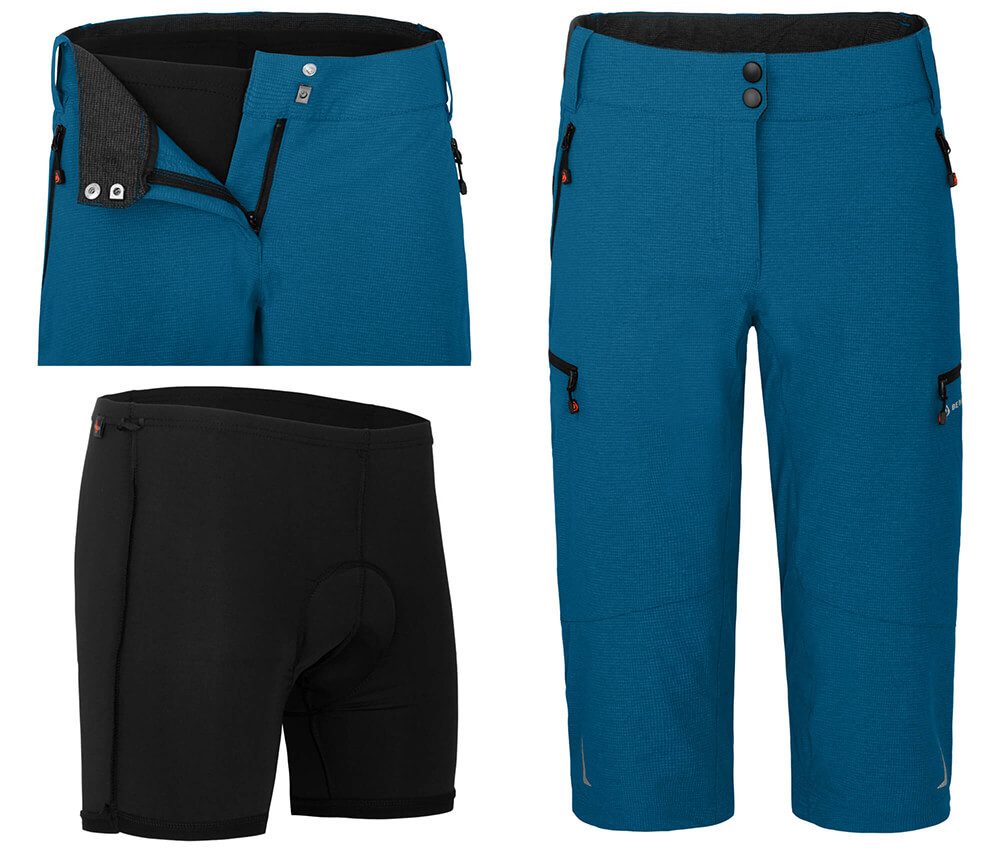 Bergson Fahrradhose VINA Capri Damen 3/4 Radhose (mit gepolsterter Innenhos günstig online kaufen