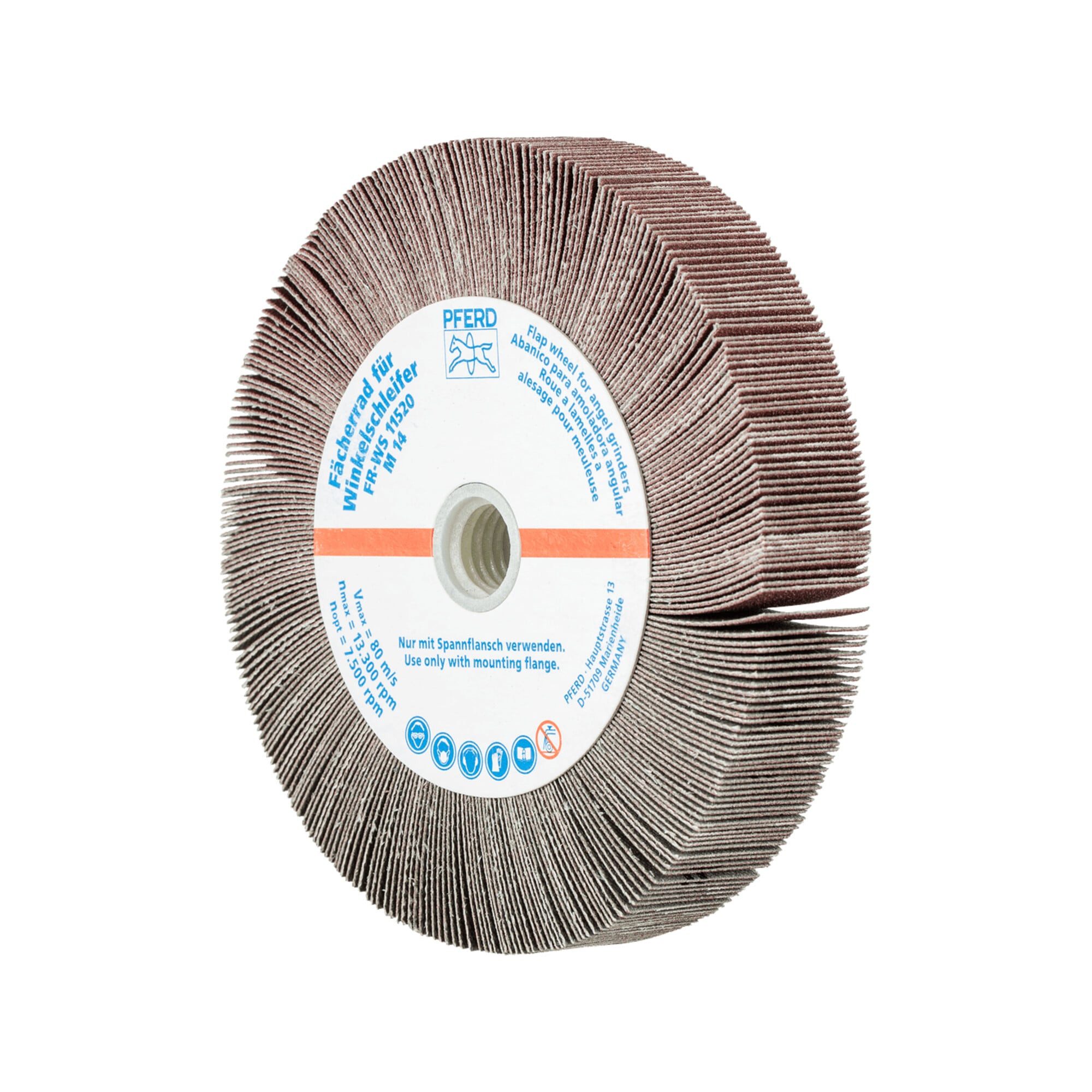 Pferd Fächerscheibe PFERD TOOLS Lamellenschleifrad für Winkelschleifer FR WS Ø 115x20mm M1