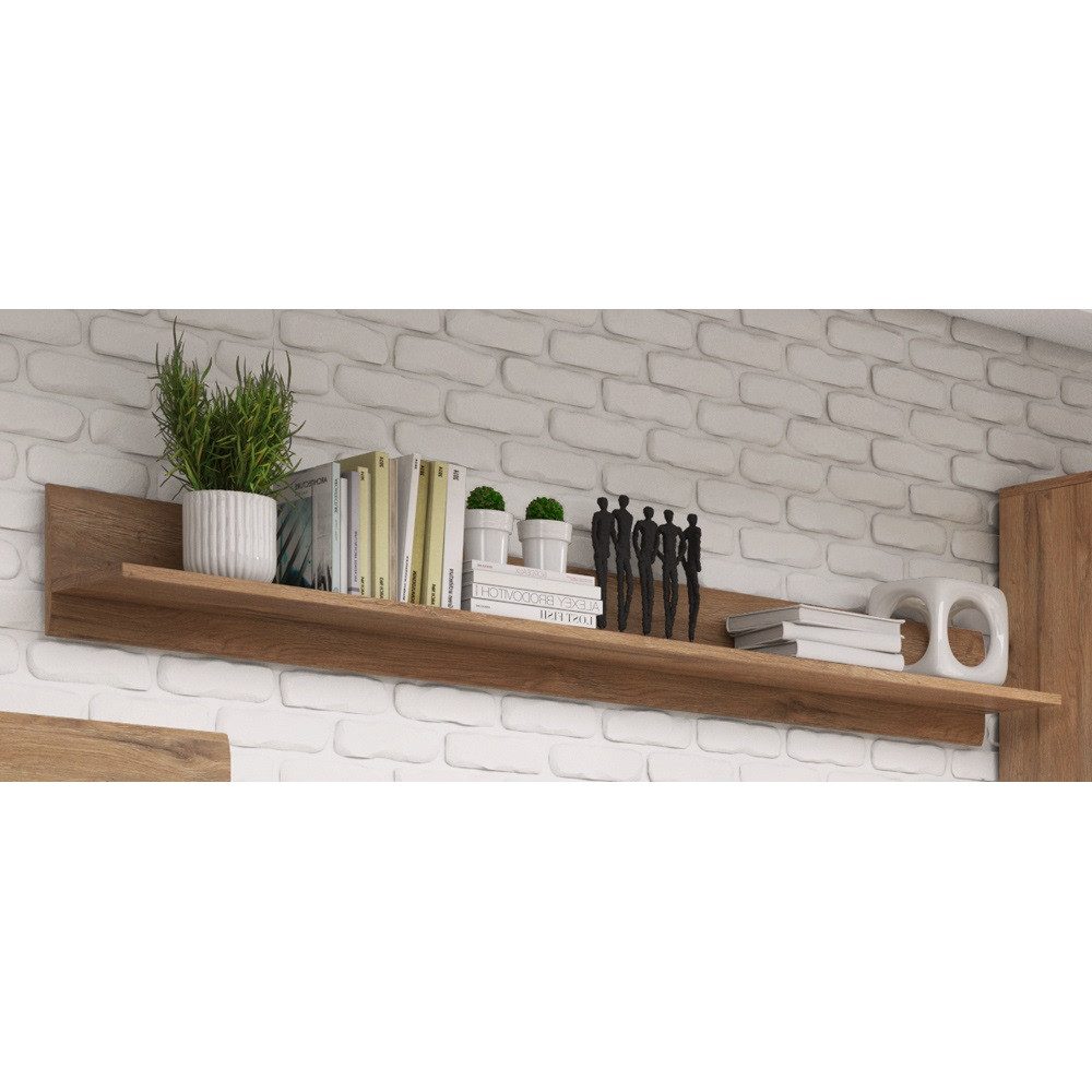 Lomadox Wandregal TURDA-83, Wandboard Regal in Eiche modern 180x22x23 cm günstig online kaufen