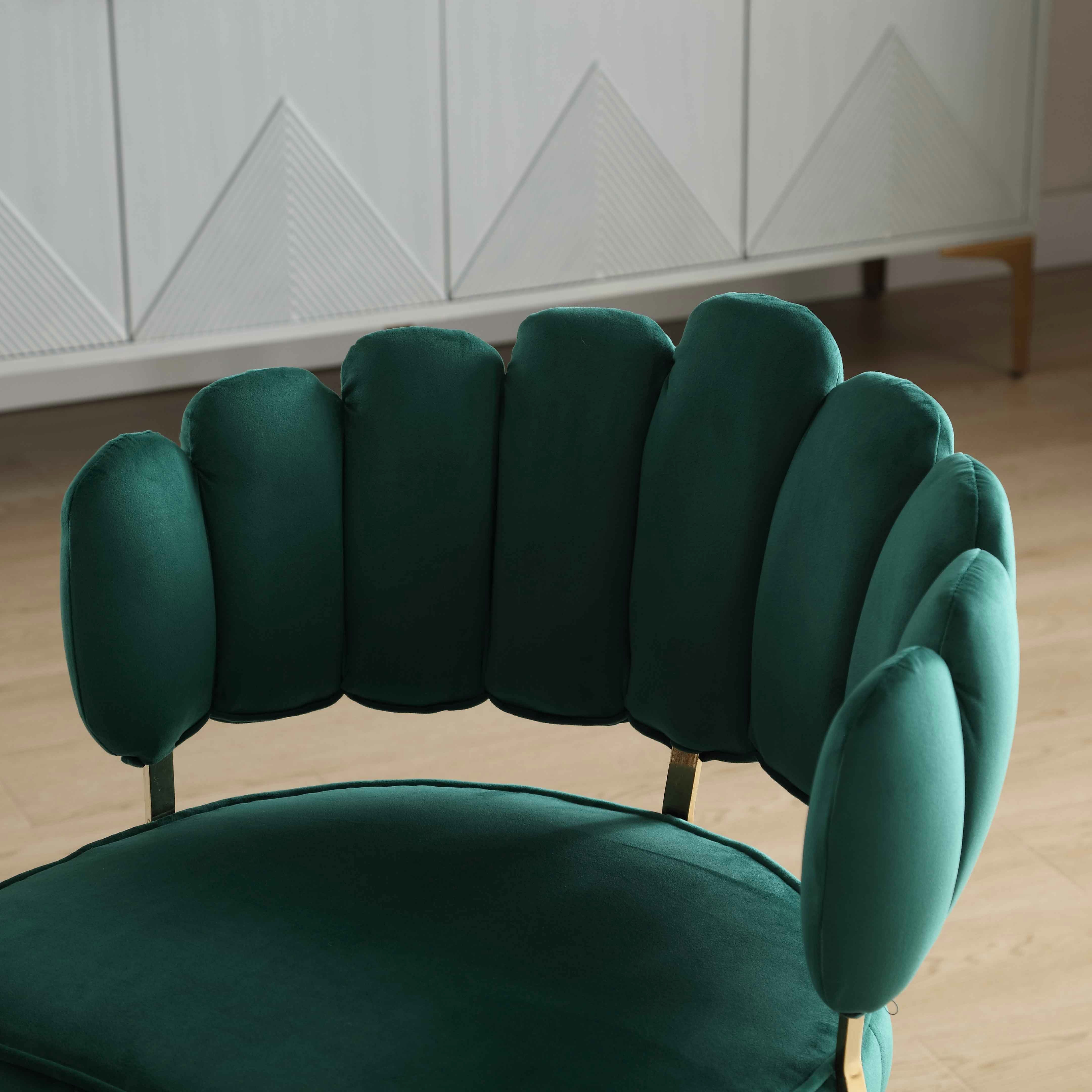 OKWISH Loungesessel Polstersessel Lehnsessel Armlehnensessel Freizeitsessel Einzelsessel (Akzentstuhl, Freizeitsessel mit goldenen Füßen)