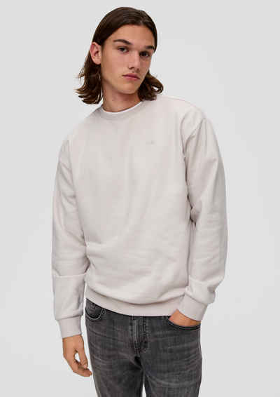 QS Sweatshirt Sweatshirt aus Baumwollmix Label-Patch, Logo