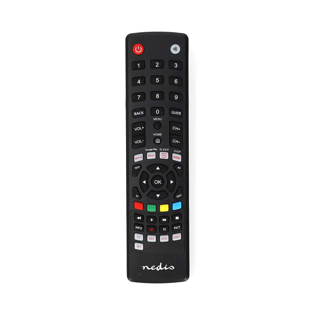 Nedis TVRC2340BK Universal-Fernbedienung (wohnzimmer setup, vier geräte steuern, shortcuts integriert)