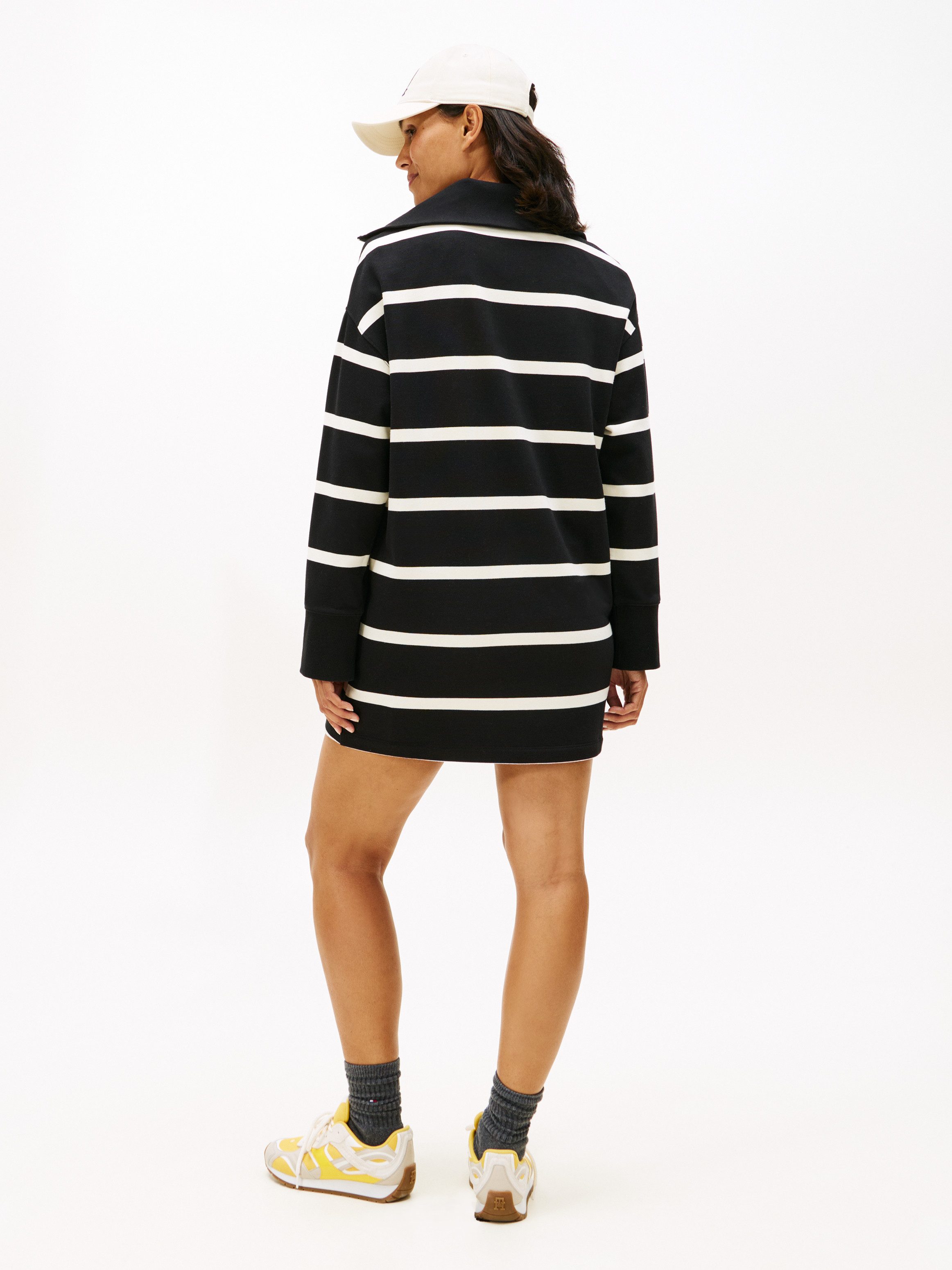 Tommy Hilfiger Minikleid TH SCRIPT 1/2 ZIP TERRY DRESS