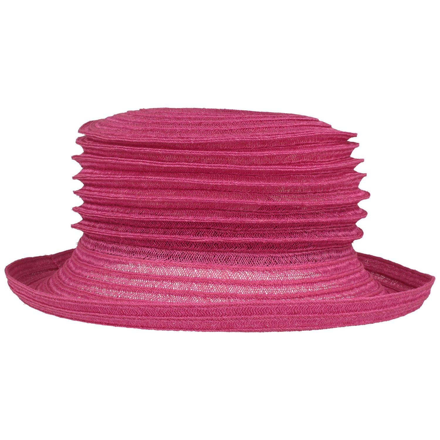 Bortenhut faltbarer 9010 Bella pink Hanf Mayser knautschbarer Strohhut aus &