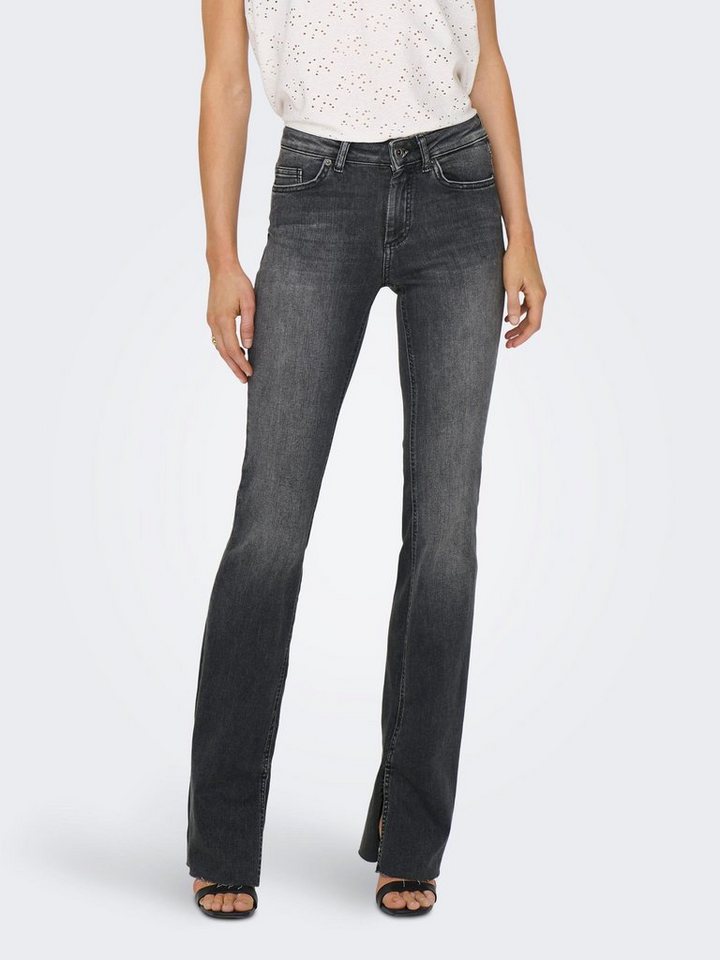 ONLBLUSH RAW HW SLIT ONLY High Jeans Waist ONLY DNM, von Bootcut-Jeans Trendy FLR