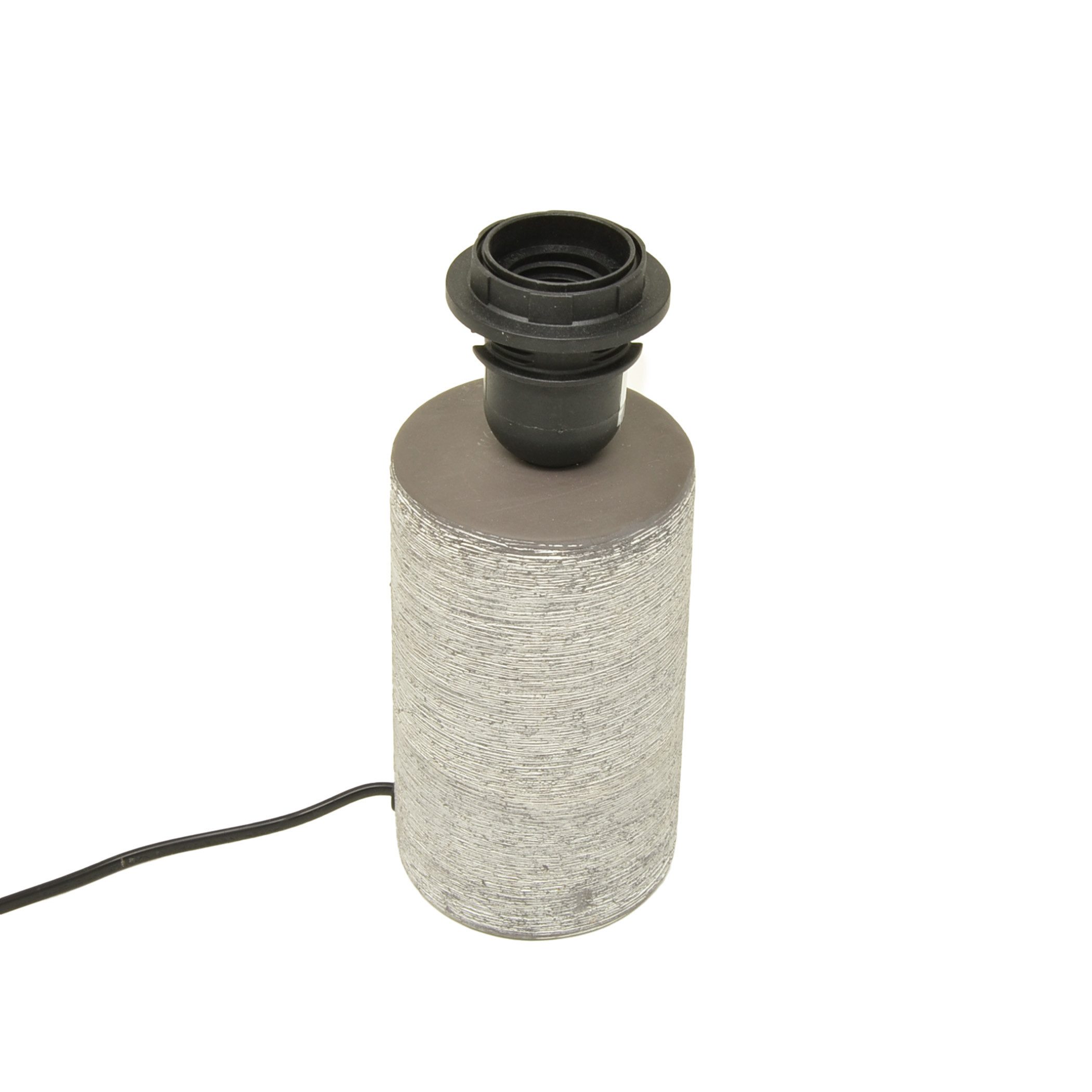 B&S Tischleuchte Lampenfuß Keramik grau H 15 cm für E 27 max 40 Watt günstig online kaufen