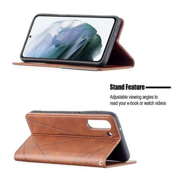 König Design Handyhülle Samsung Galaxy S21 FE, Schutzhülle Schutztasche Case Cover Etuis Wallet Klapptasche Bookstyle