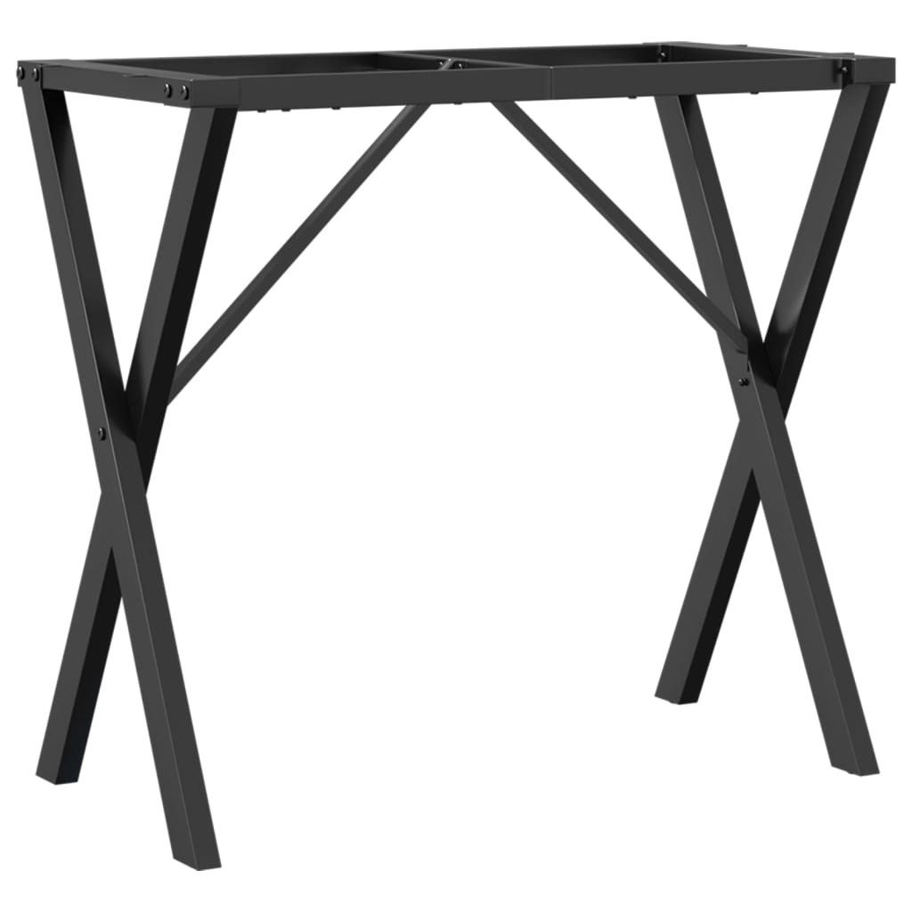 Tischbein Esstisch-Gestell in X-Form 80x40x73 cm Stahl