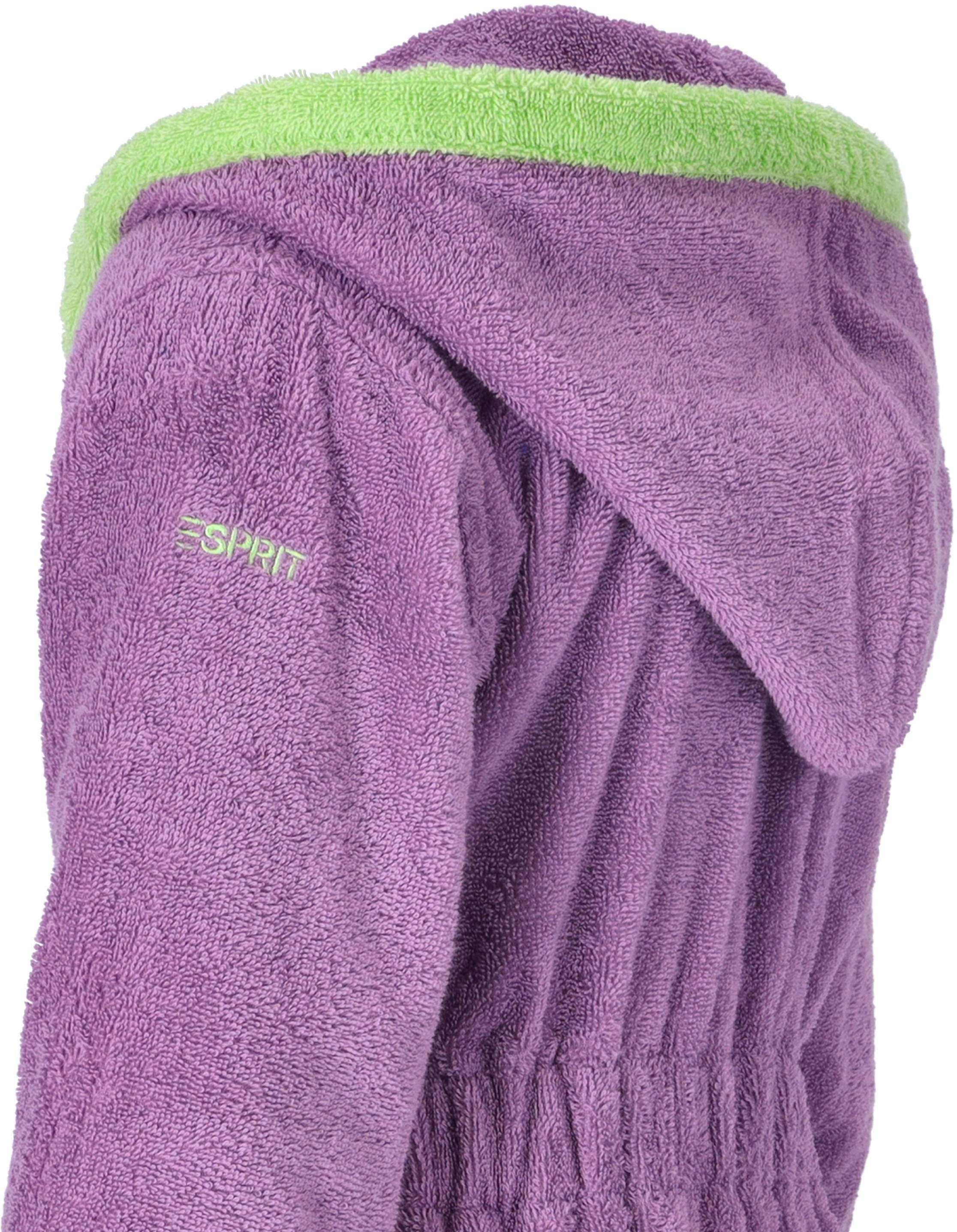 Esprit Kinderbademantel Little Joy, Kurzform, Webfrottier, Kapuze, Gürtel