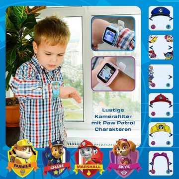 PAW PATROL Kinder Armbanduhr Video, Spiele, Schrittzähler Wecker Timer Rechner Smartwatch, mit lustigen Patrol Filtern die mit der integrierten Kamera gemacht