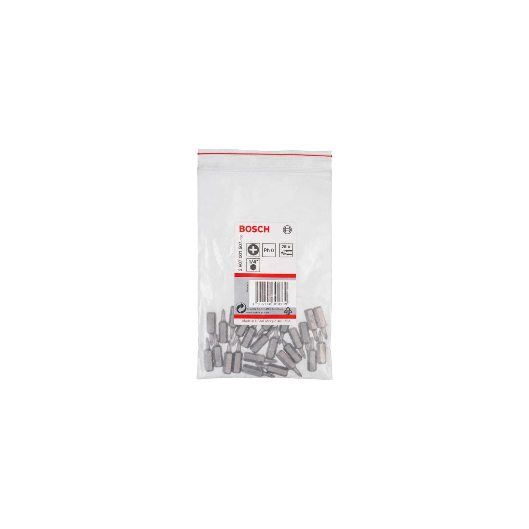 Bosch Professional Kreuzschlitz-Bit Bosch Schrauberbit Extra-Hart, PH 0, 25 mm 25 Stk