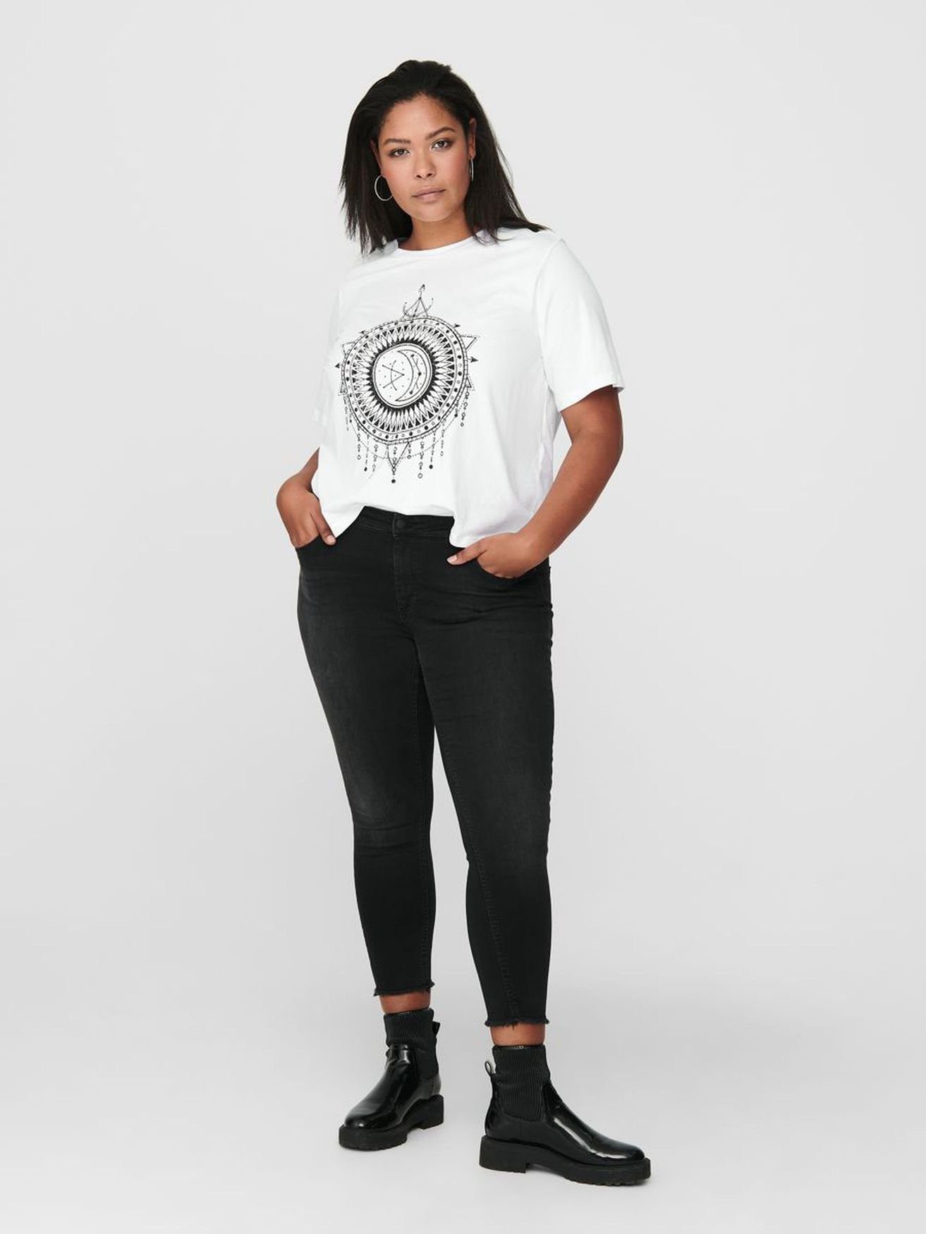 ONLY CARMAKOMA Skinny-fit-Jeans (1-tlg) CARWILLY LIFE REG SK ANK JN REA0918 NOOS