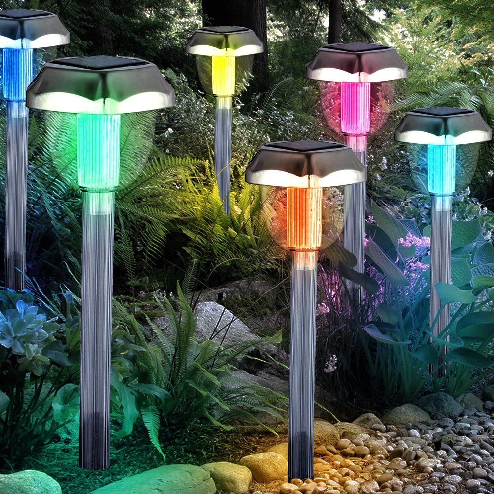6er Set LED Solar Camping Outdoor Leuchte Garten Stand Lampe Außen Beleuchtung 