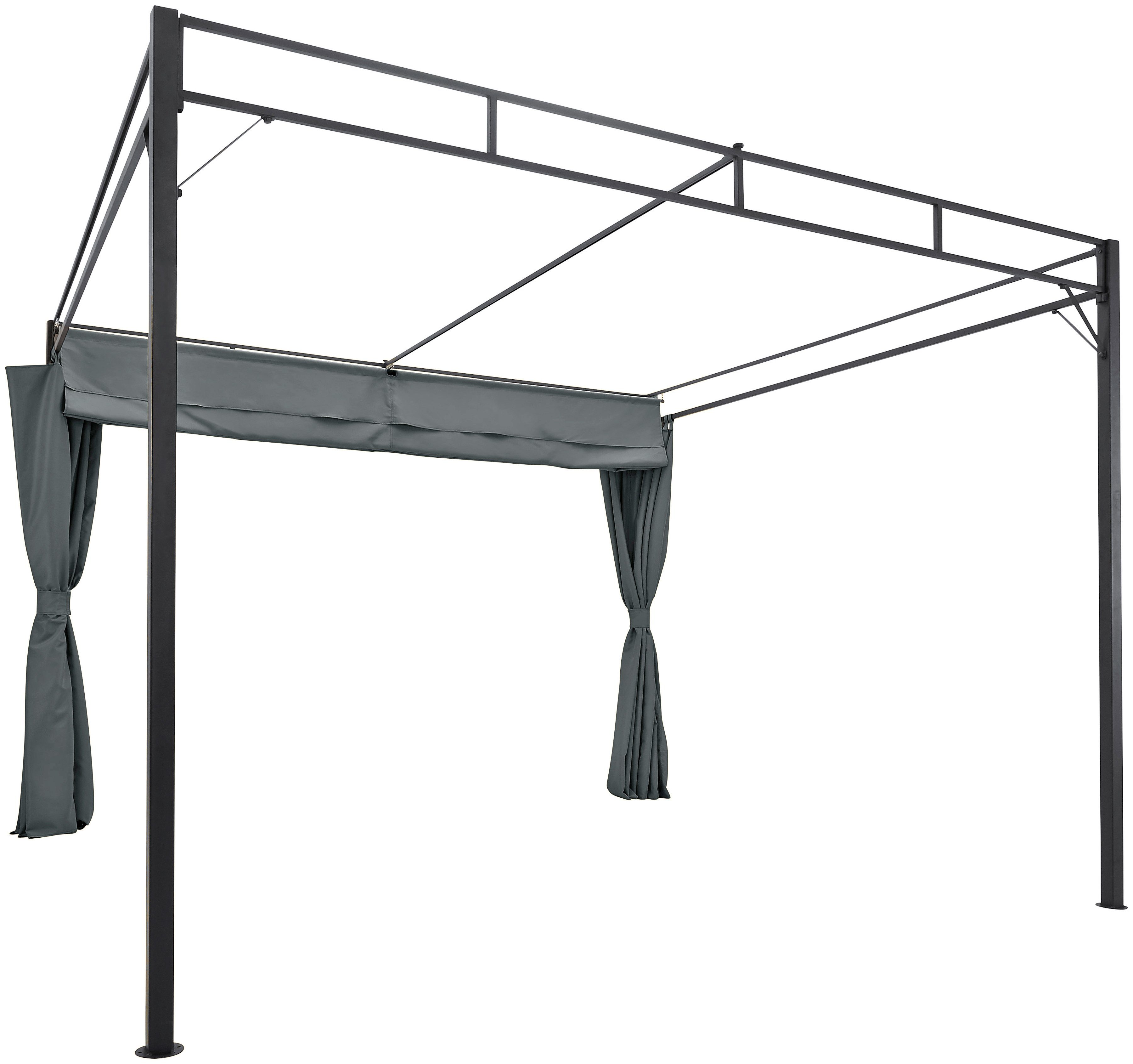 KONIFERA Pavillon Milos, mit 2 Seitenteilen, (Set), BxT: 300x300 cm