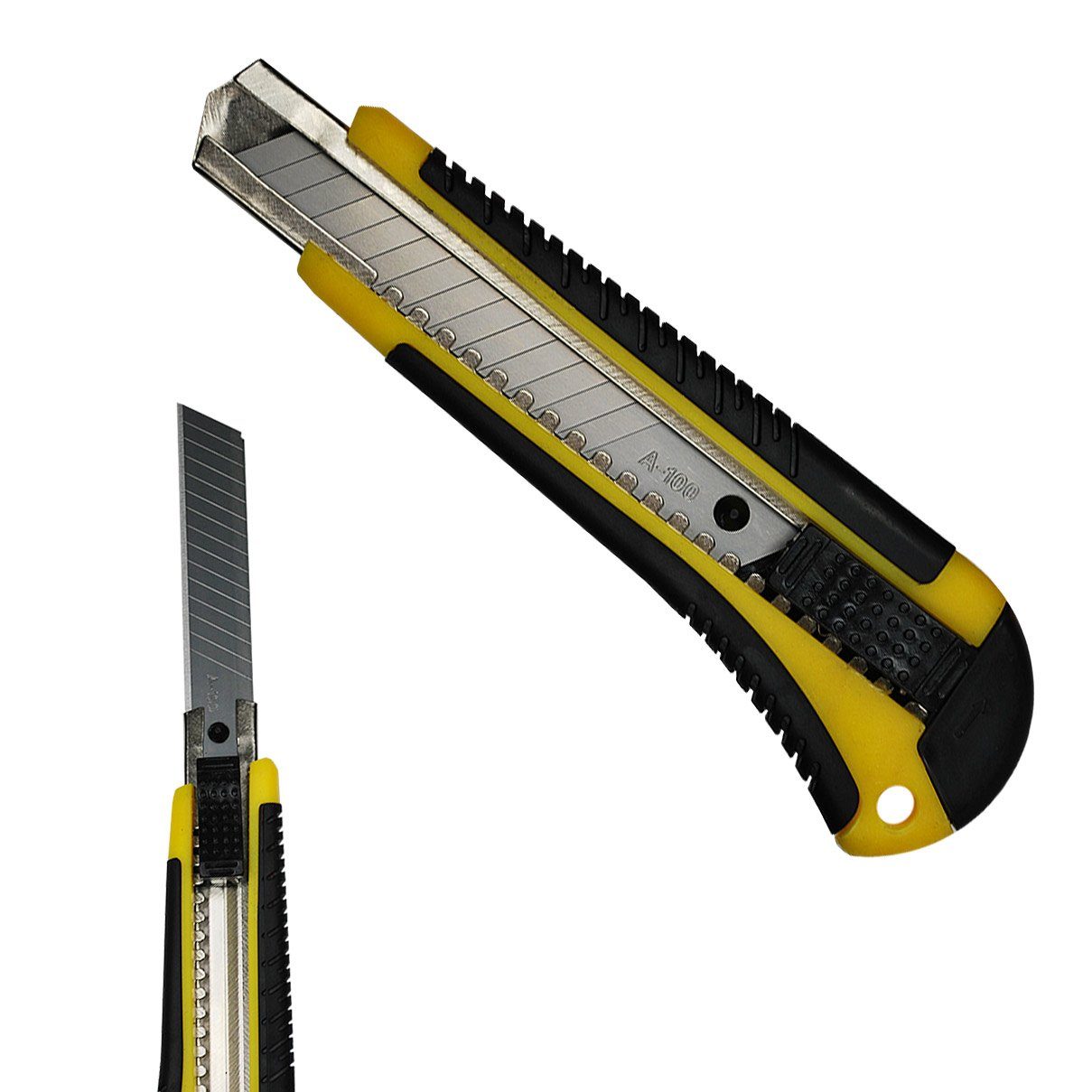 Teppichmesser Cuttermesser (10-tlg) 10 Gelb Paketmesser Stück, HELO24