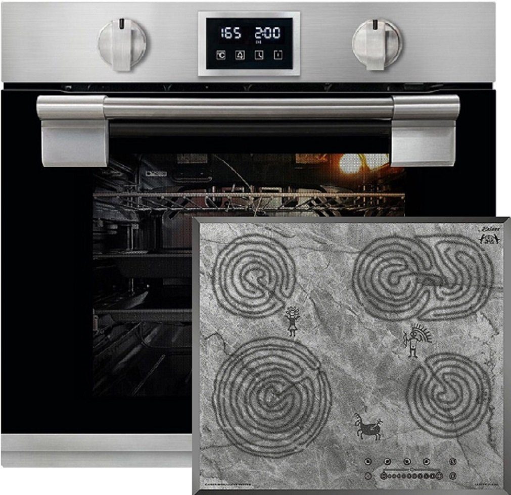 Kaiser Küchengeräte Backofen-Set Eh 6337 + KCT 6715 F Ära, Einbau Backofen,Bratautomatik,11 Funktionen+Glaskeramik Kochfeld