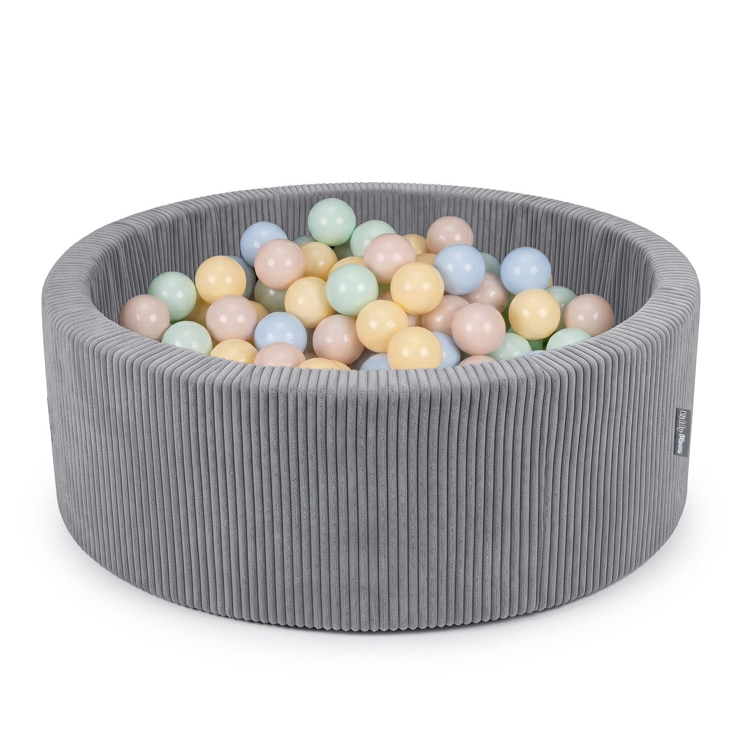KiddyMoon Bällebad OK30AN, (Bällepool mit bunten Bällen, 200-tlg., Bällepool mit bunten Bällen, 200-tlg., Strukturierter Rippbezug), Made in Europe